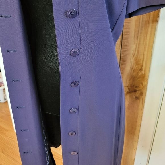 Celine Vintage Button-Up Dress โ Dark Blue, Classic Midi, Size 38 (US 6/8) - Picture 9 of 16